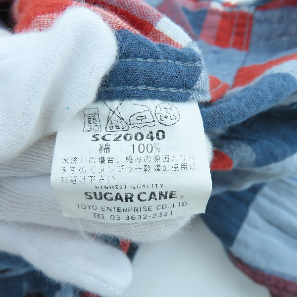 実際に弊社で買取させて頂いたSUGAR CANE/シュガーケーン チェック柄 長袖シャツ Mの画像 3枚目