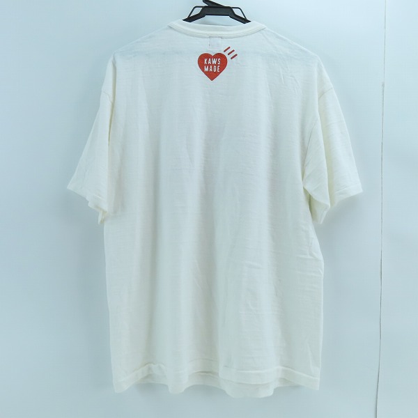 実際に弊社で買取させて頂いたHUMAN MADE×KAWS/ヒューマンメイド×カウズ T-shirt #3 半袖Tシャツ/XLの画像 1枚目