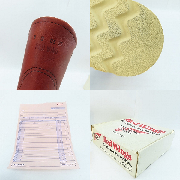 実際に弊社で買取させて頂いた【未使用】RED WING/レッドウイング 犬タグ ペコス ブーツ/ロングブーツ 00866/8Dの画像 7枚目