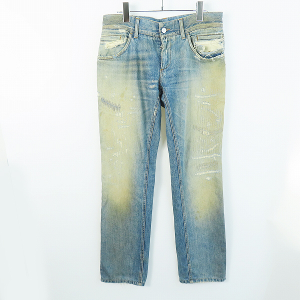 実際に弊社で買取させて頂いたDOLCE&GABBANA/ドルチェ&ガッバーナ デニムパンツ ダメージ加工 インディゴ GZN9TD/46