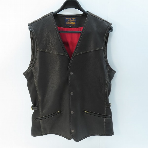 実際に弊社で買取させて頂いたTHE FLAT HEAD/フラットヘッド ディアスキン レザーベスト FN-LV-DV001/44