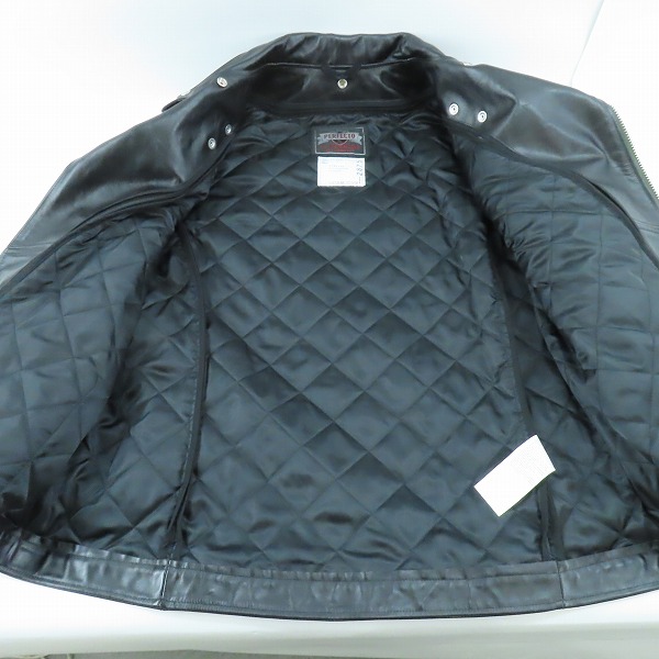 実際に弊社で買取させて頂いたacai×schott/サカイ×ショット 22AW Leather Blouson 2 サカイ ショット ライダース 22-02875M/3の画像 5枚目