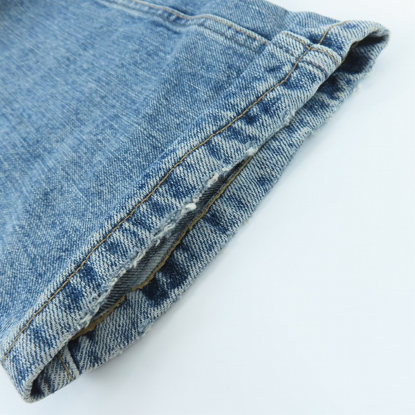 実際に弊社で買取させて頂いたBEAMS/ビームス ダメージデニム ストレートパンツ 11-21-1175-791/Lの画像 7枚目