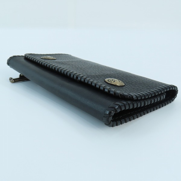 実際に弊社で買取させて頂いた【ギャラ付】Gabor/ガボール G＆クラウン スティングレイ クロスインレイ レザーウォレット クラウンＧボタンン Tバー付の画像 2枚目