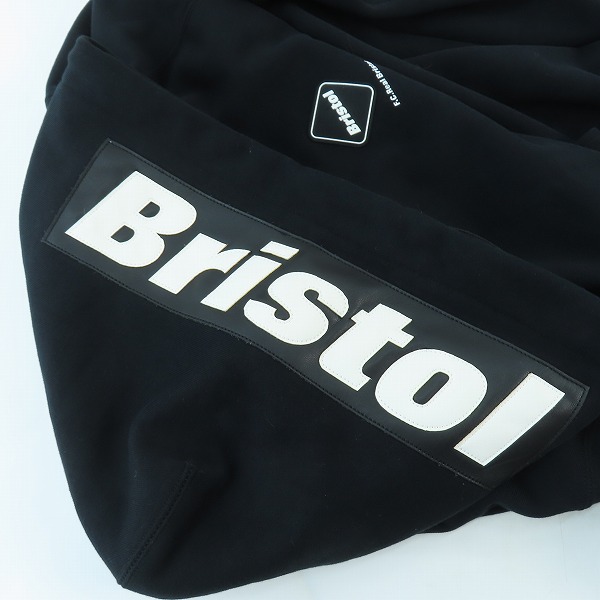 実際に弊社で買取させて頂いたF.C.Real Bristol/エフシーレアルブリストル 23SS LEATHER APPLIQUE SWEAT HOODIE/パーカー FCRB-230066/XLの画像 3枚目