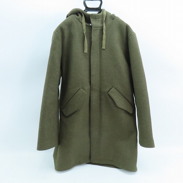 実際に弊社で買取させて頂いたA.P.C./アーペーセー ウール混 フード付きジップロングコート S