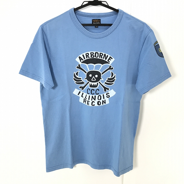 実際に弊社で買取させて頂いたTHE REAL McCOY'S/リアルマッコイズ AIR BORNE プリント 半袖Tシャツ/40