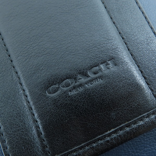 実際に弊社で買取させて頂いたCOACH /コーチ ヘリテージ ウェブ  レザーショルダーバッグ  メンズバッグ　F71641 の画像 4枚目