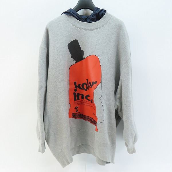 実際に弊社で買取させて頂いたkolor/カラー 20AW/裏起毛レイヤードSWEAT/スウェットパーカー 20WCM-T10204/2