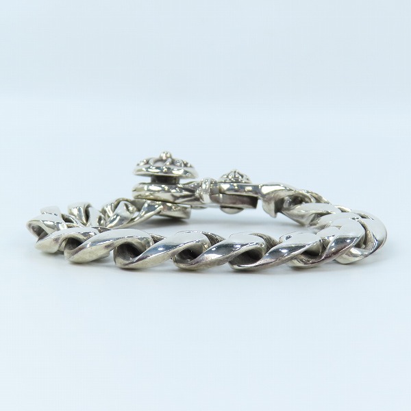 実際に弊社で買取させて頂いたCHROME HEARTS/クロムハーツ クラシックチェーン クリップ ブレスレット 13リンクの画像 3枚目