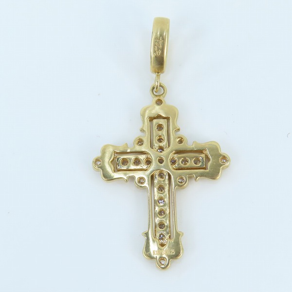 実際に弊社で買取させて頂いた【ギャラ付き】Loree Rodkin/ローリーロドキン K18 ダイヤモンド バチカンクロスペンダントの画像 2枚目