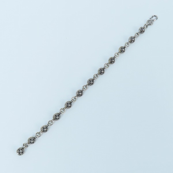 実際に弊社で買取させて頂いたCHROME HEARTS/クロムハーツ #1 クロスボール ブレスレット 12リンクの画像 4枚目