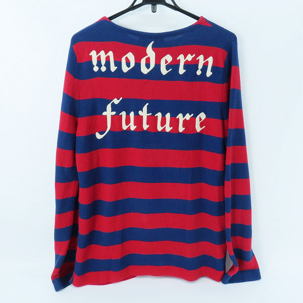 実際に弊社で買取させて頂いた【JPタグ】GUCCI/グッチ クルーネック ボーダー/バック刺繍 セーター Sの画像 1枚目