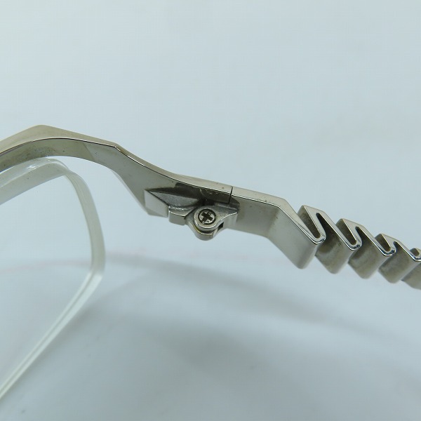 実際に弊社で買取させて頂いた999.9/フォーナインズ チタンフレーム ハーフリム アイウエア/メガネフレーム S-91Tの画像 4枚目