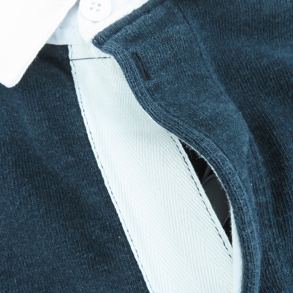 実際に弊社で買取させて頂いたBARBARIAN/バーバリアン ボーダー柄 ラガーシャツ Mの画像 5枚目