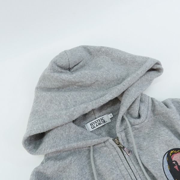 実際に弊社で買取させて頂いたHYSTERIC GLAMOUR/ヒステリックグラマー ガール プリント ジップアップパーカー 0213CF05 Lの画像 5枚目
