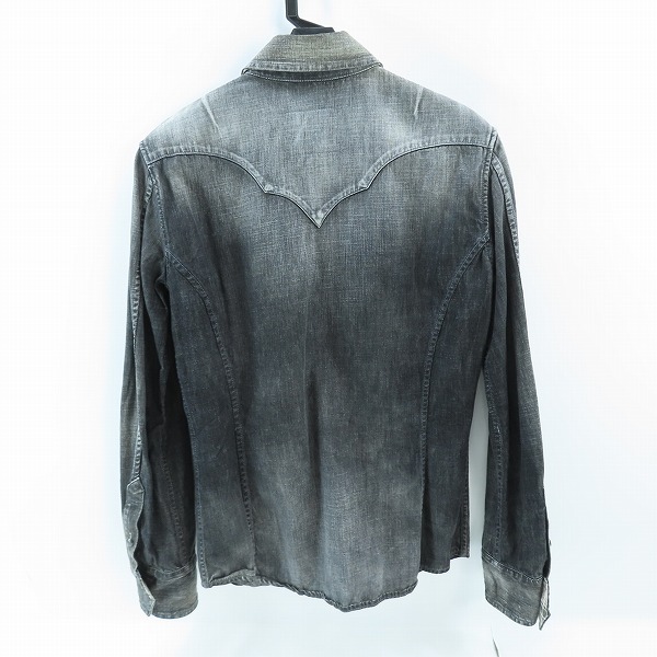 実際に弊社で買取させて頂いたBACKLASH/バックラッシュ デニムウエスタンシャツ 1075-01/Mの画像 1枚目