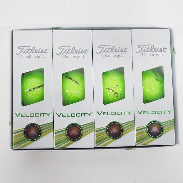 実際に弊社で買取させて頂いた【未使用】Titleist/タイトリスト VELOCITY/ベロシティ ゴルフボール GREEN/グリーン 1ダース 