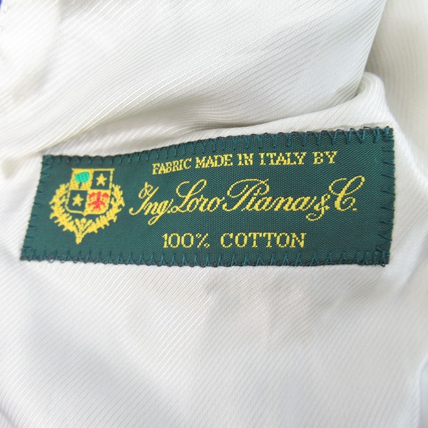 実際に弊社で買取させて頂いたLoro Piana/ロロピアーナ コットン テーラードジャケット/52の画像 2枚目