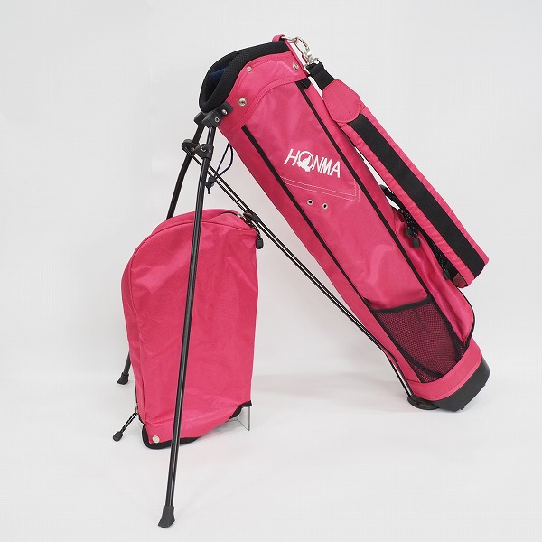 実際に弊社で買取させて頂いたHONMA/ホンマ CB-3316 7インチ 4分割 スタンド式キャディバッグ ピンクの画像 1枚目