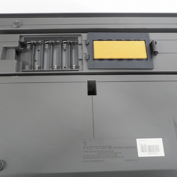 実際に弊社で買取させて頂いた★YAMAHA/ヤマハ PSR-E313 PORTATONE 電子キーボード ポータトーン 61鍵 ペダル・ACアダプター付き【簡易動作確認済】の画像 6枚目