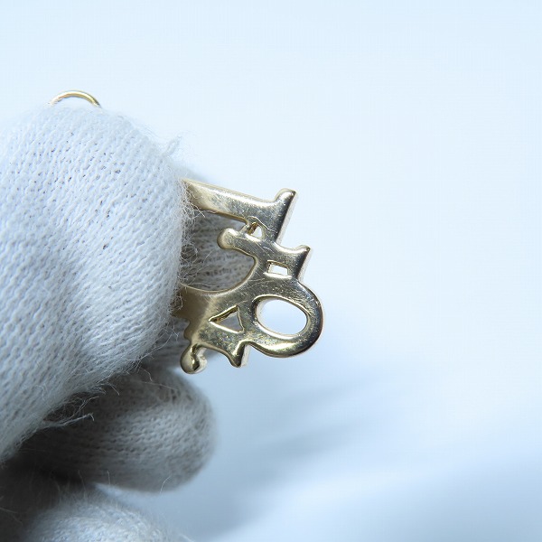 実際に弊社で買取させて頂いたDior/ディオール ロゴデザイン ストーン ピアスの画像 4枚目