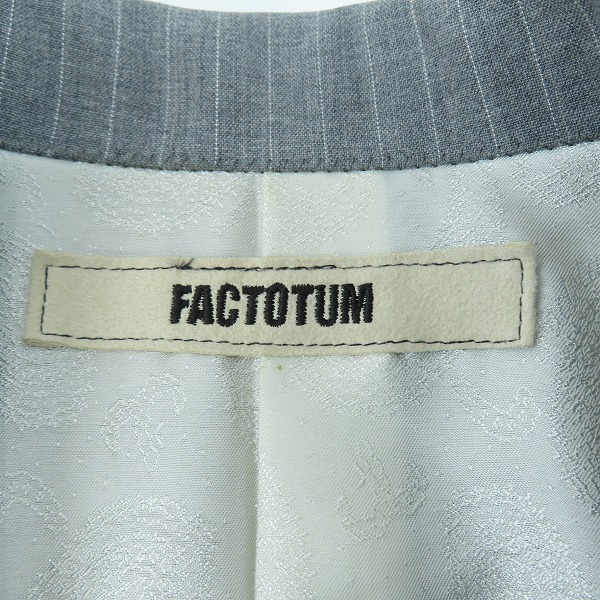 実際に弊社で買取させて頂いたFACTOTUM/ファクトタム 1B テーラードジャケット 0112107/46の画像 2枚目