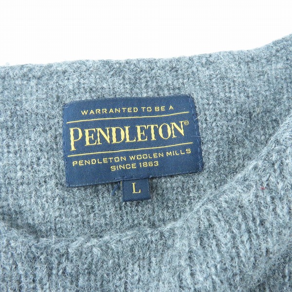 実際に弊社で買取させて頂いたPendleton /ペンドルトン ウール ニット セーター グレー/ネイビー/アイボリー系 3点セットの画像 2枚目