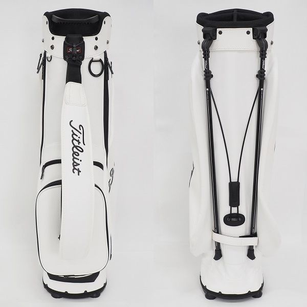 実際に弊社で買取させて頂いたTitleist/タイトリスト 5分割 スタンド式キャディバッグ ホワイトの画像 2枚目