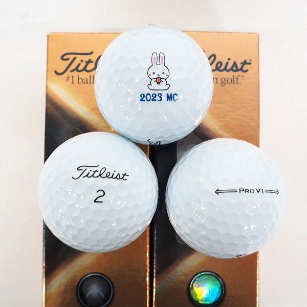 実際に弊社で買取させて頂いた【未使用/オウンネーム】Titleist/タイトリスト PRO V1・Preatige ゴルフボール 6スリーブ 計18個の画像 1枚目