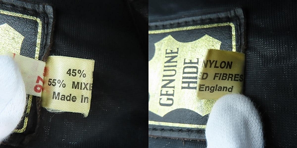 実際に弊社で買取させて頂いたLewis Leathers/ルイスレザー GENUINE HIDE 80s ヴィンテージ ライダース/38の画像 4枚目