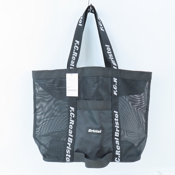 実際に弊社で買取させて頂いた【未使用】F.C.Real Bristol/エフシーアールビー メッシュ トートバッグ ロゴプリント FCRB-240123