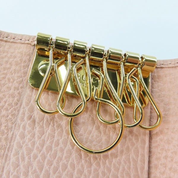 実際に弊社で買取させて頂いたGUCCI/グッチ GGマーモント レザー 6連 キーケース 456118の画像 5枚目