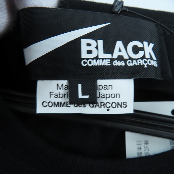 実際に弊社で買取させて頂いた【未使用】BLACK COMME des GARCONS×NIKE/ブラックコムデギャルソン×ナイキ プリント Tシャツ 1N-T101/Lの画像 2枚目