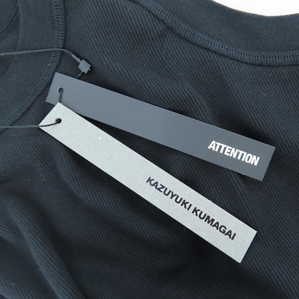 実際に弊社で買取させて頂いた【未使用】KAZUYUKI KUMAGAI ATTACHMENT/カズユキクガマイ アタッチメント タンクトップ ブラック/1の画像 5枚目