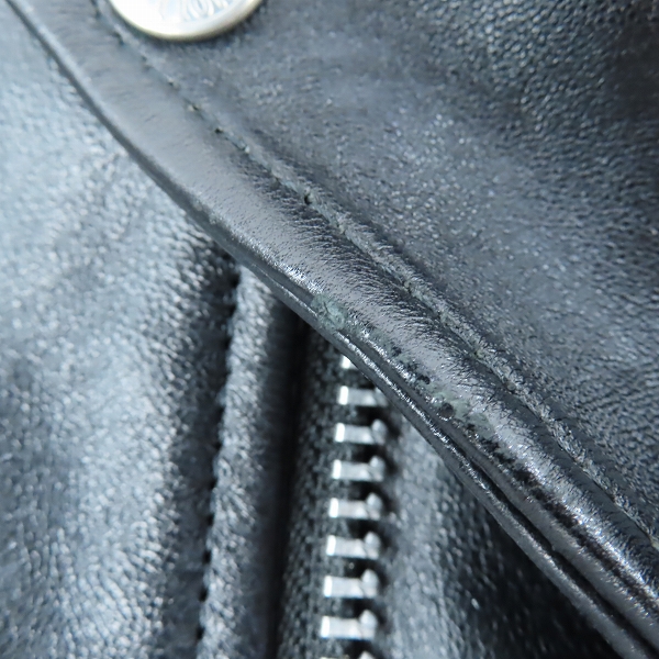 実際に弊社で買取させて頂いたSchott/ショット NEW DOUBLE BREST RIDERS/ダブルブレストライダース 782-3950077/XLの画像 4枚目