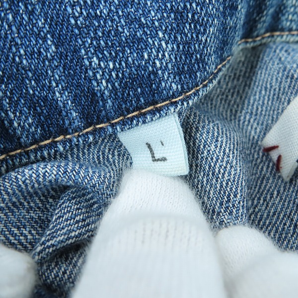 実際に弊社で買取させて頂いたPRIVATE BRAND AG/プライベートエージー ジップアップ デニムジャケット ジージャン Lの画像 5枚目