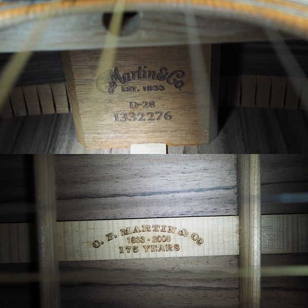 実際に弊社で買取させて頂いた★Martin/マーティン D-28 アコースティックギター/アコギ 2008年製 ハードケース付の画像 4枚目