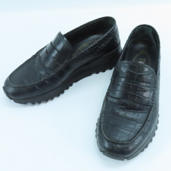 実際に弊社で買取させて頂いたTOD'S/トッズ クロコ型押し コインローファー /6