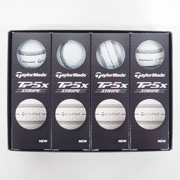 実際に弊社で買取させて頂いた【未使用】TaylorMade/テーラーメイド TP5x STRIPE ゴルフボール ホワイト 1ダース