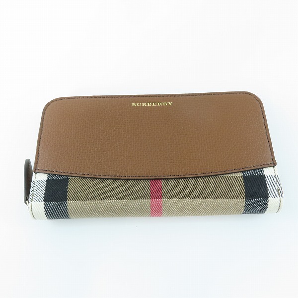 実際に弊社で買取させて頂いたBURBERRY/バーバリー ハウスチェック ラウンド ファスナー 長財布/ロングウォレット 3975338