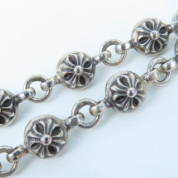 実際に弊社で買取させて頂いたCHROME HEARTS/クロムハーツ #1 クロスボール ブレスレット 12リンクの画像 9枚目