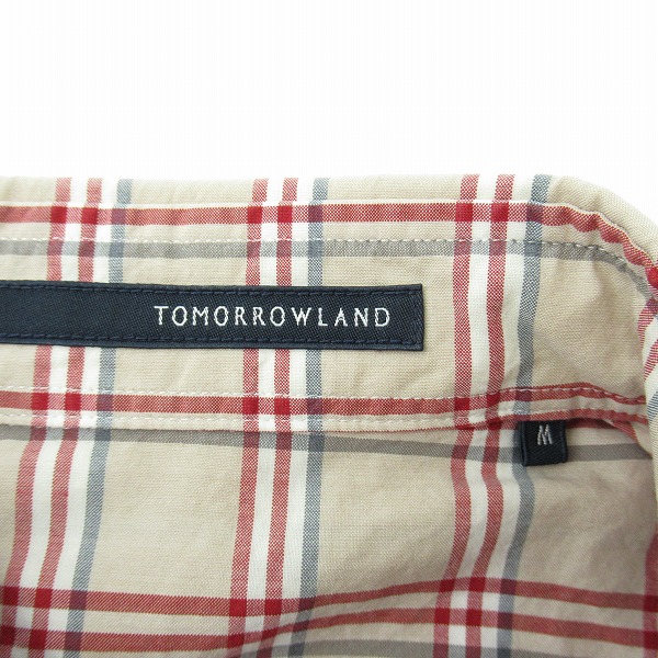 実際に弊社で買取させて頂いたTOMORROWLAND/トゥモローランド  チェック コットン 長袖シャツ/63-01-31-01102/Mの画像 2枚目