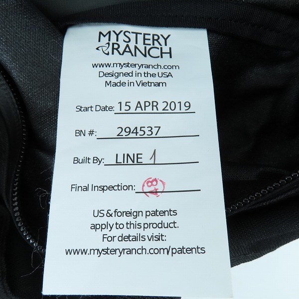 実際に弊社で買取させて頂いたMYSTERY RANCH/ミステリーランチ BOOTY BAG/2WAY ブーティーバッグ/リュックサック/バックパック の画像 4枚目