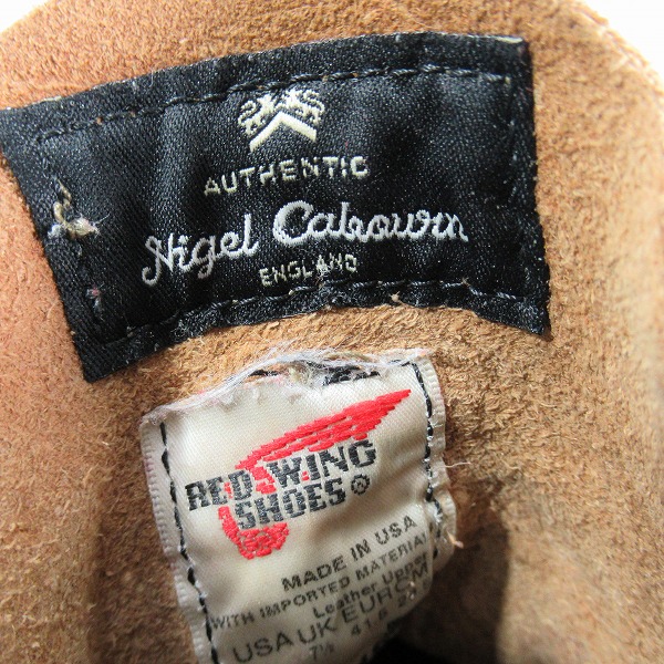 実際に弊社で買取させて頂いたRED WING×Nigel Cabourn/レッドウィング×ナイジェルケーボン HarrisTweed/ハリスツイード マンソンブーツ 4619/8.5Dの画像 6枚目