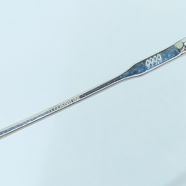 実際に弊社で買取させて頂いた999.9/フォーナインズ メガネフレーム カラーレンズ 度入り アイウェア S-185Tの画像 5枚目