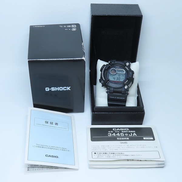 実際に弊社で買取させて頂いたG-SHOCK/Gショック FROGMAN/フロッグマン MASTER OF G/マスターオブG ソーラー GWF-D1000-1JFの画像 9枚目