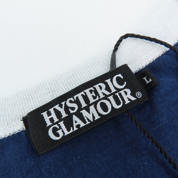 実際に弊社で買取させて頂いたHYSTERIC GLAMOUR/ヒステリックグラマー ヒスガール リンガーTシャツ 0212CT13 Lの画像 2枚目