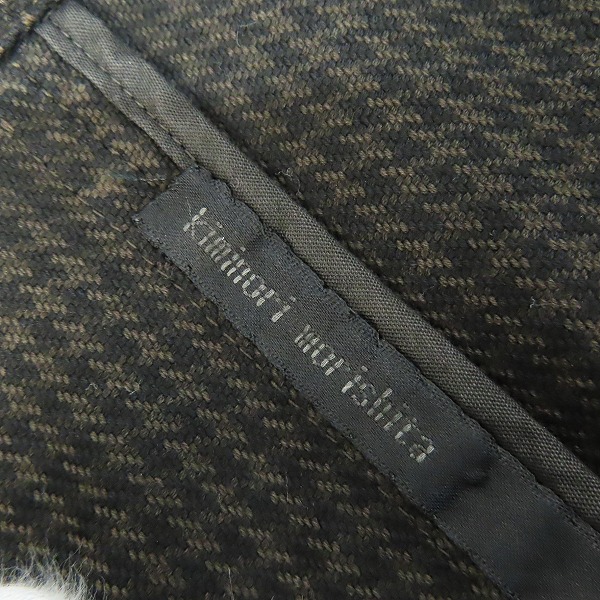 実際に弊社で買取させて頂いたkiminori morishita/キミノリモリシタ 千鳥格子柄 コート 7649304-1/48の画像 5枚目