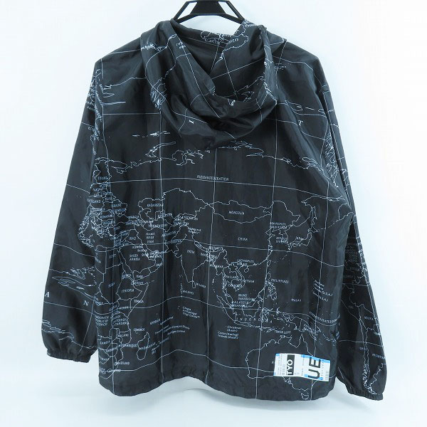 実際に弊社で買取させて頂いたuniform experiment/ユニフォームエクスペリメント 20SS WORLD MAP HOODED/ワールドマップマウンテンパーカー UE-200000/4の画像 1枚目